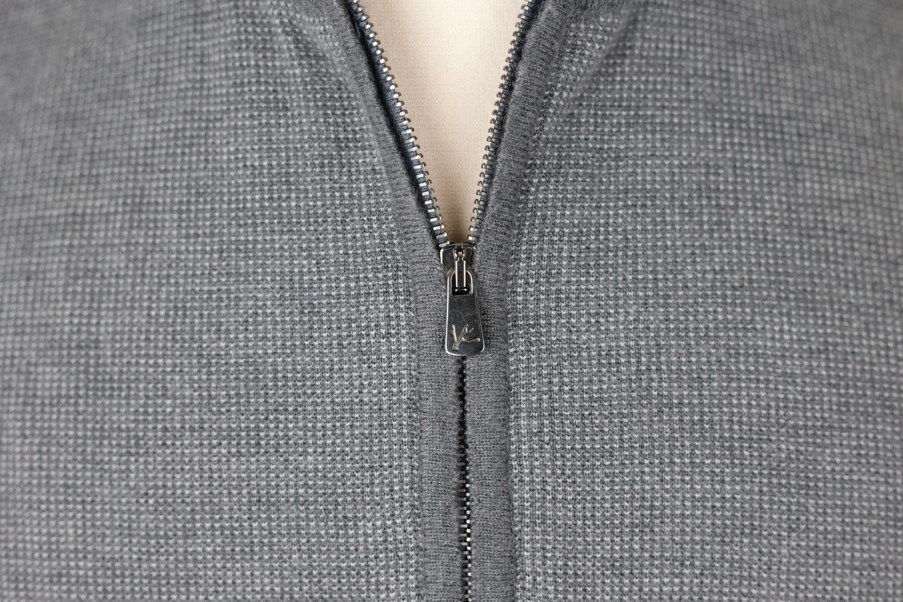 Cashmere Zip Up Sweater