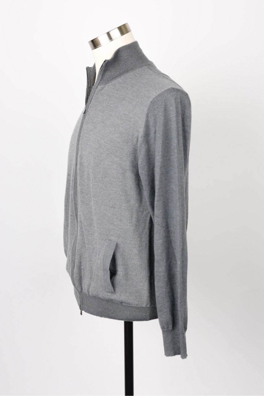 Cashmere Zip Up Sweater