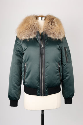 Short Fur Collar Puffer Jacket