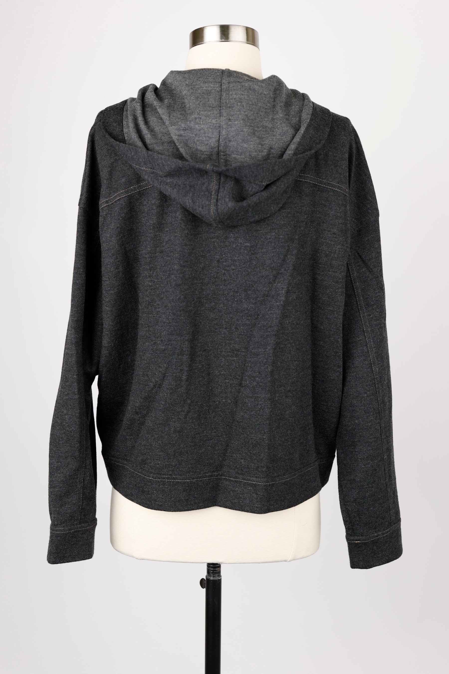 Cashmere Full Zip Denim Sweater