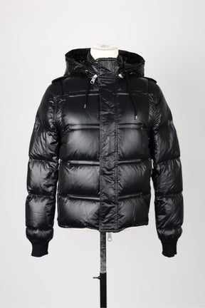 Puffer Jacket With Detachable Sleeves-Black