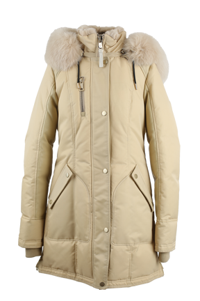 Fur & Down Lined Parka W/ Removable Fur Hood