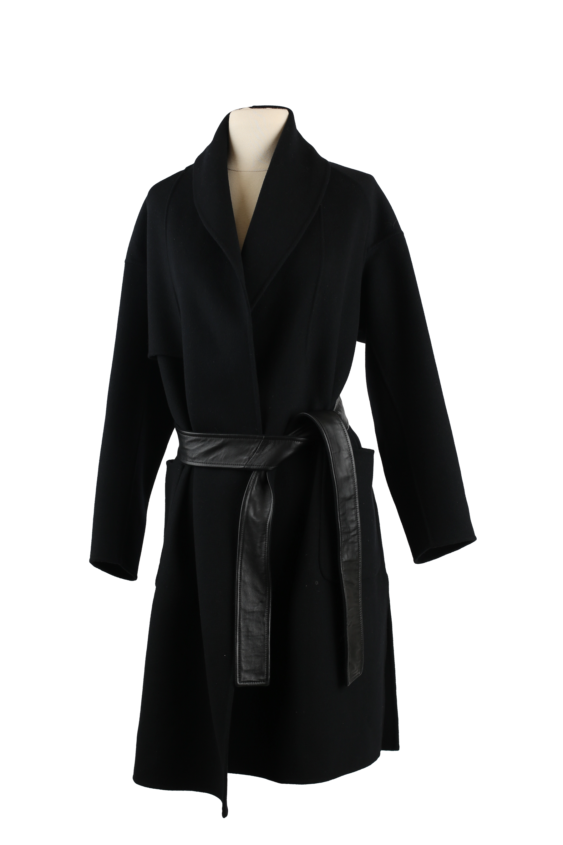 Thalia Wool Belted Wrap Coat