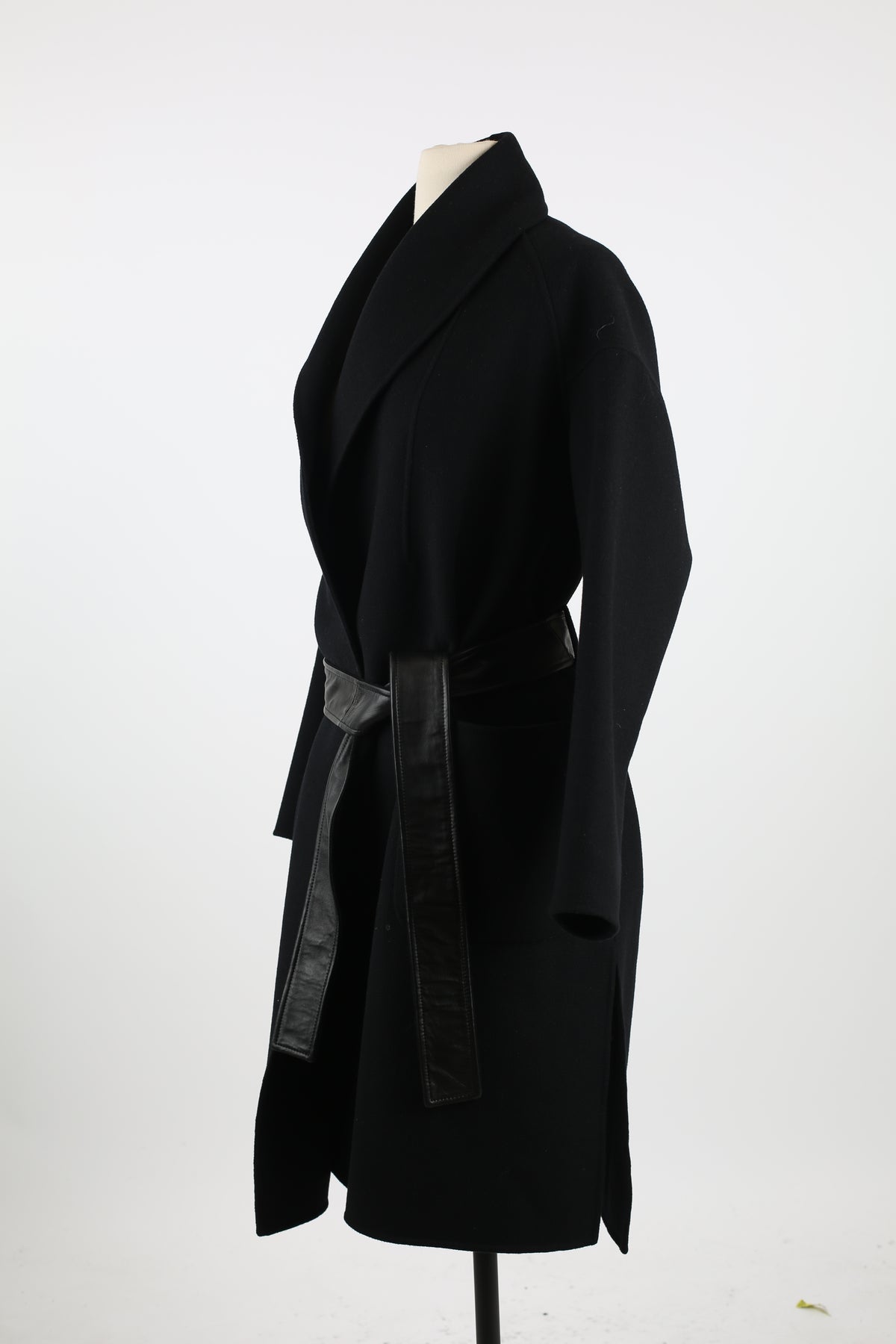 Thalia Wool Belted Wrap Coat