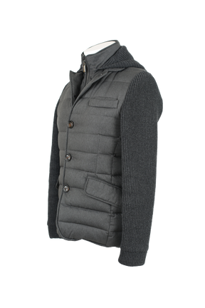 Oregon Knit Sleeve Down Blazer Jacket