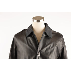 Leather Cashmere Lined Overcoat