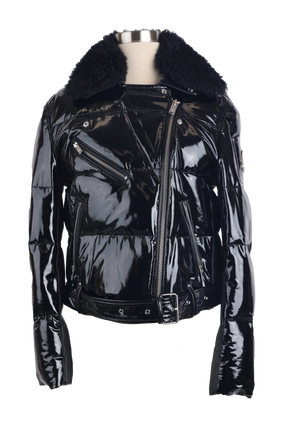 Kenney Patent Leather Down Puffer Jacket