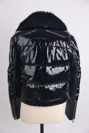 Kenney Patent Leather Down Puffer Jacket