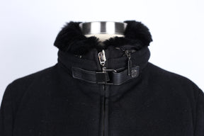 Cashmere Blend Down Parka W/ Fur Collar