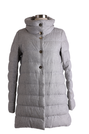 Silk/Cashmere Quilted Down Coat