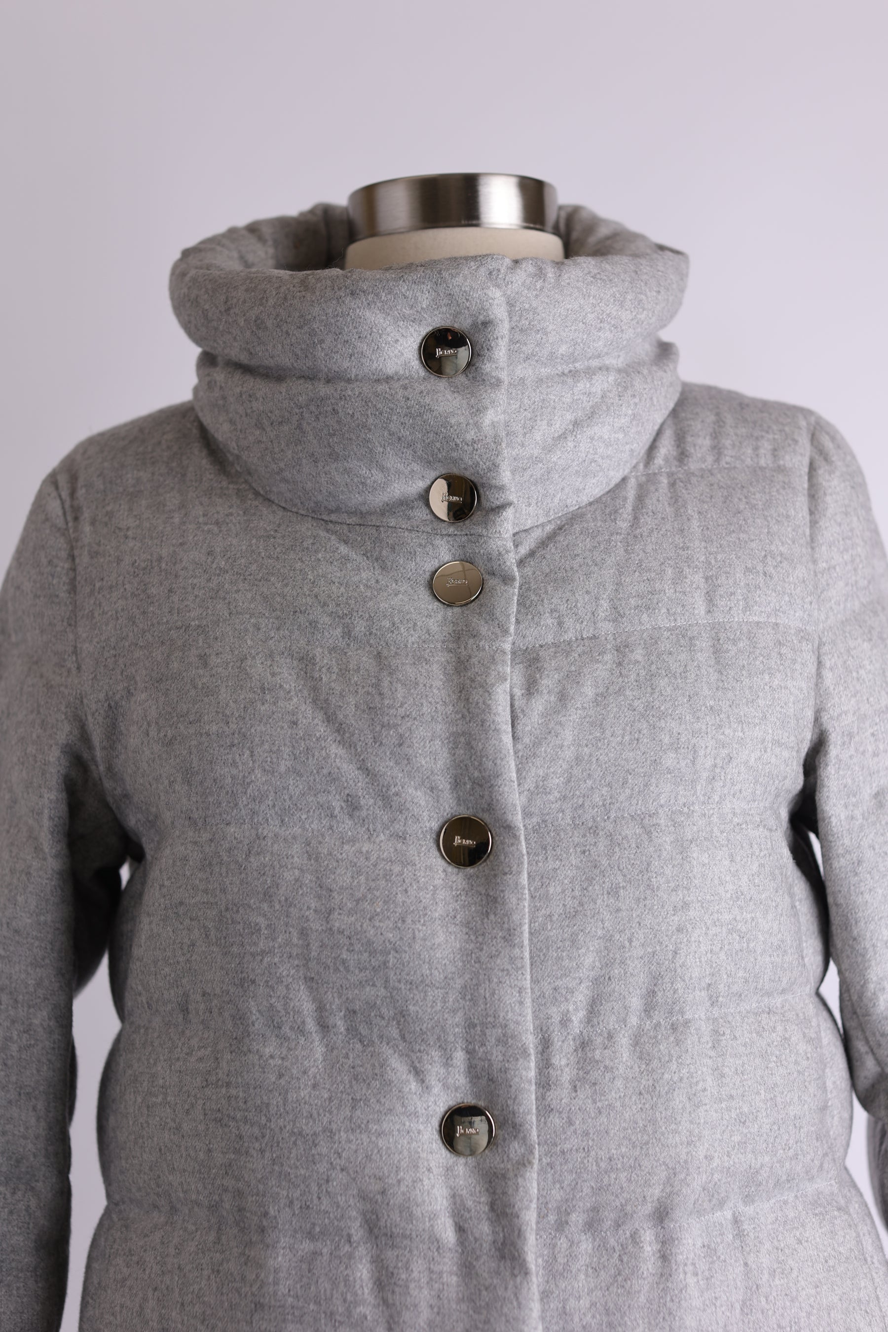 Silk/Cashmere Quilted Down Coat