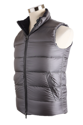 Silk-Cashmere Reversible Water Repellent Down Vest