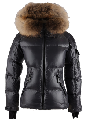 Fur Hooded Down Puffer Jacket