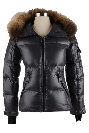 Fur Hooded Down Puffer Jacket