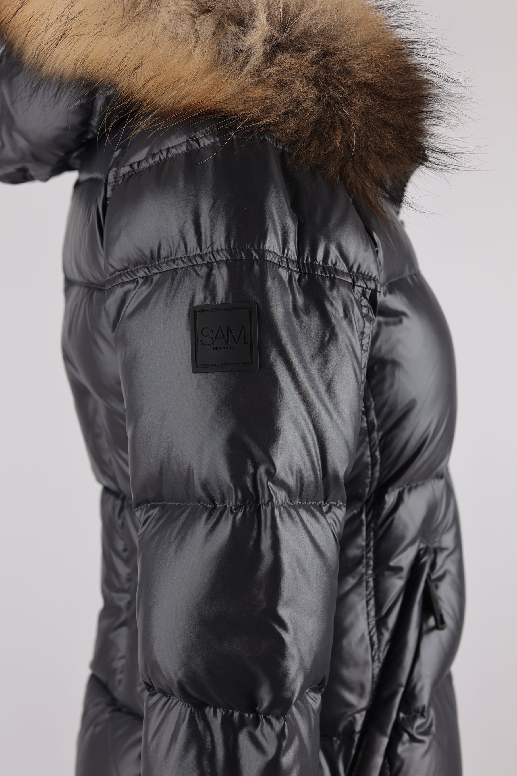 Fur Hooded Down Puffer Jacket