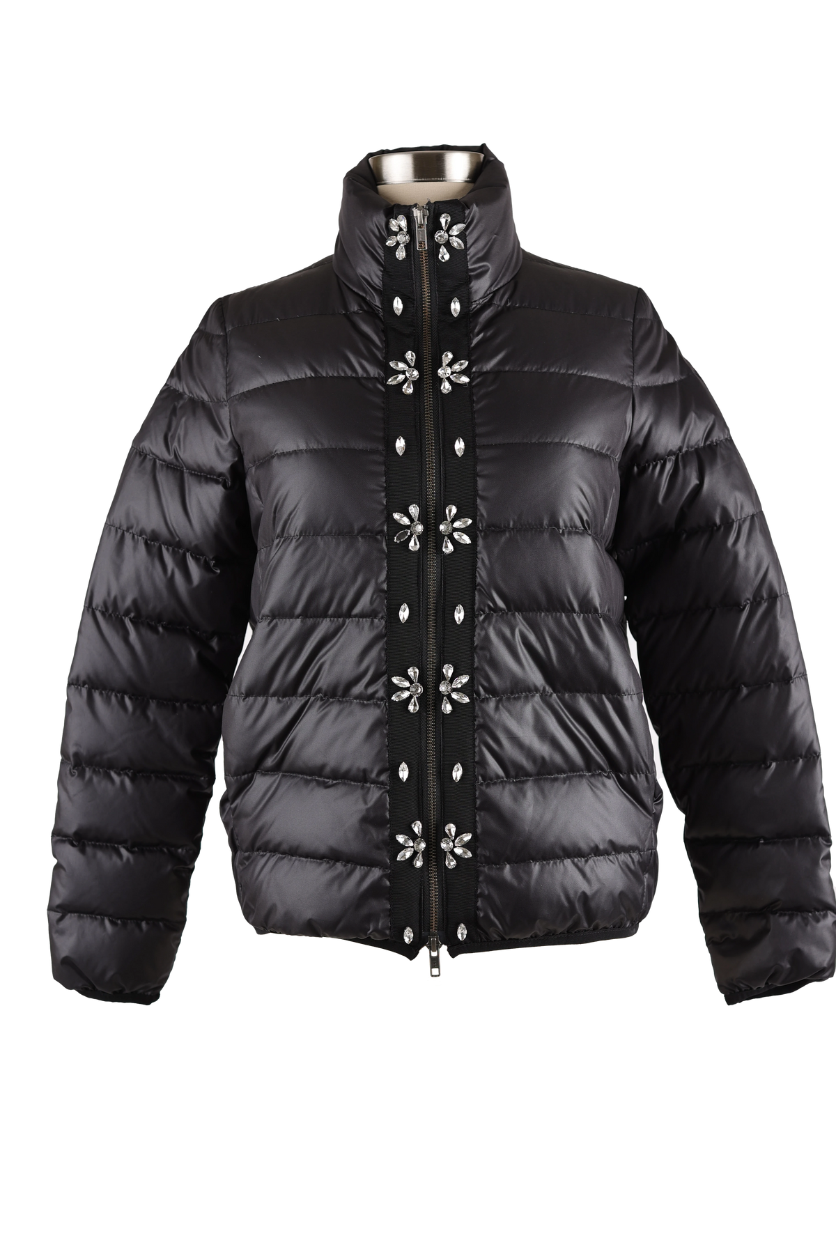 Quilted Down Jacket - Rhinestone