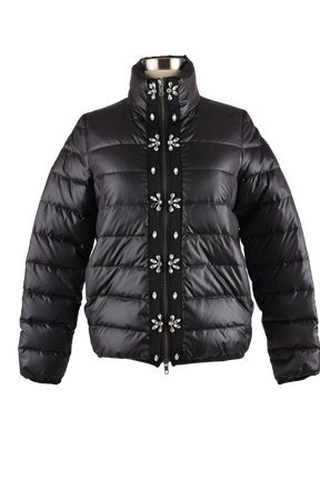 Quilted Down Jacket - Rhinestone