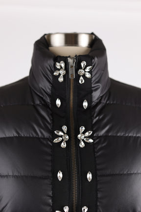 Quilted Down Jacket - Rhinestone