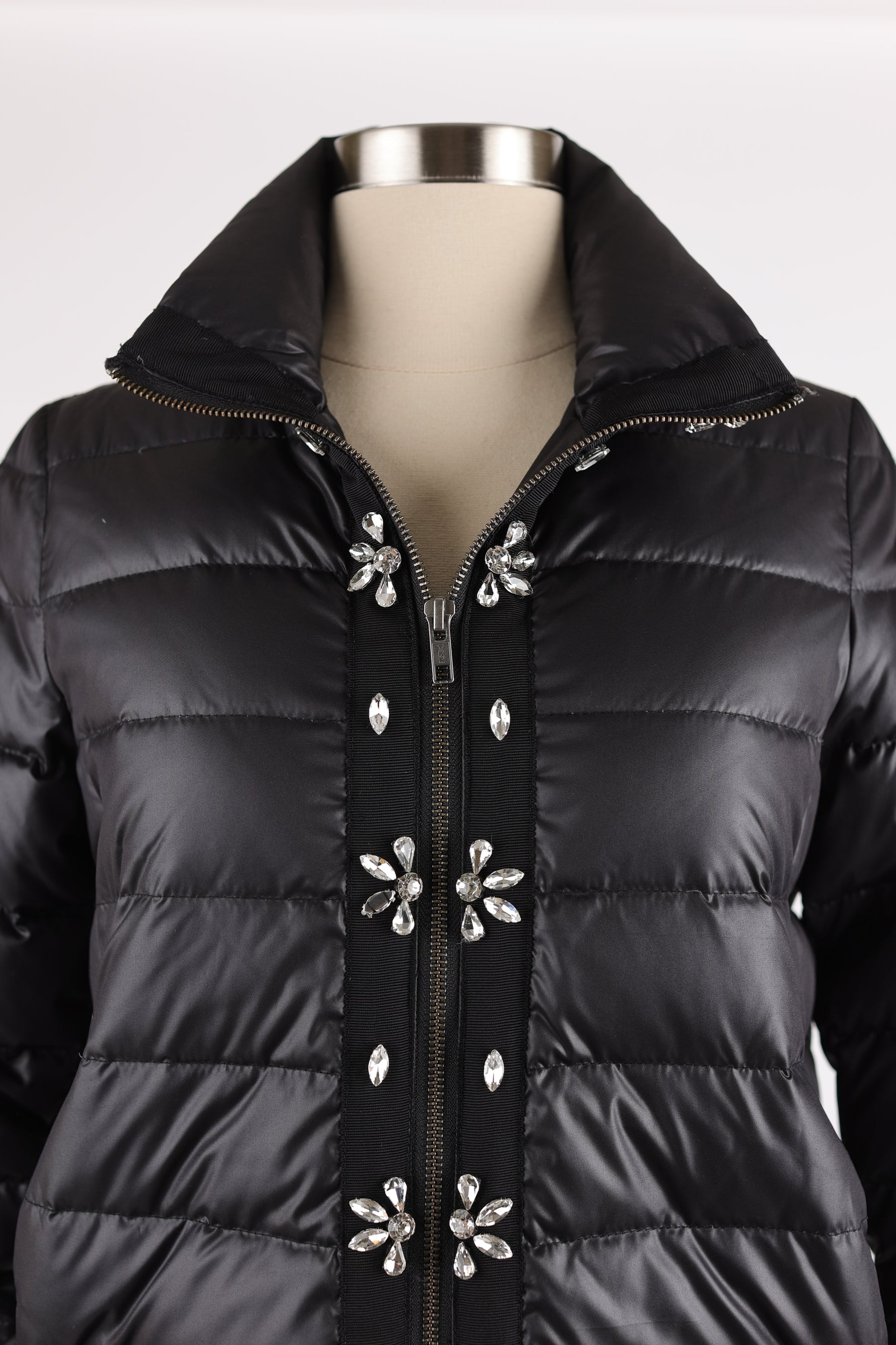 Quilted Down Jacket - Rhinestone