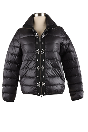 Quilted Down Jacket - Rhinestone