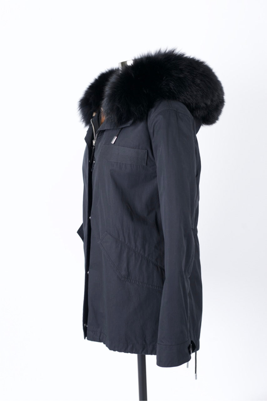 Short Fur Lined Puffer Jacket