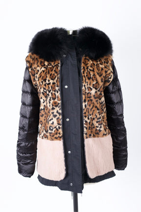 Short Fur Lined Puffer Jacket