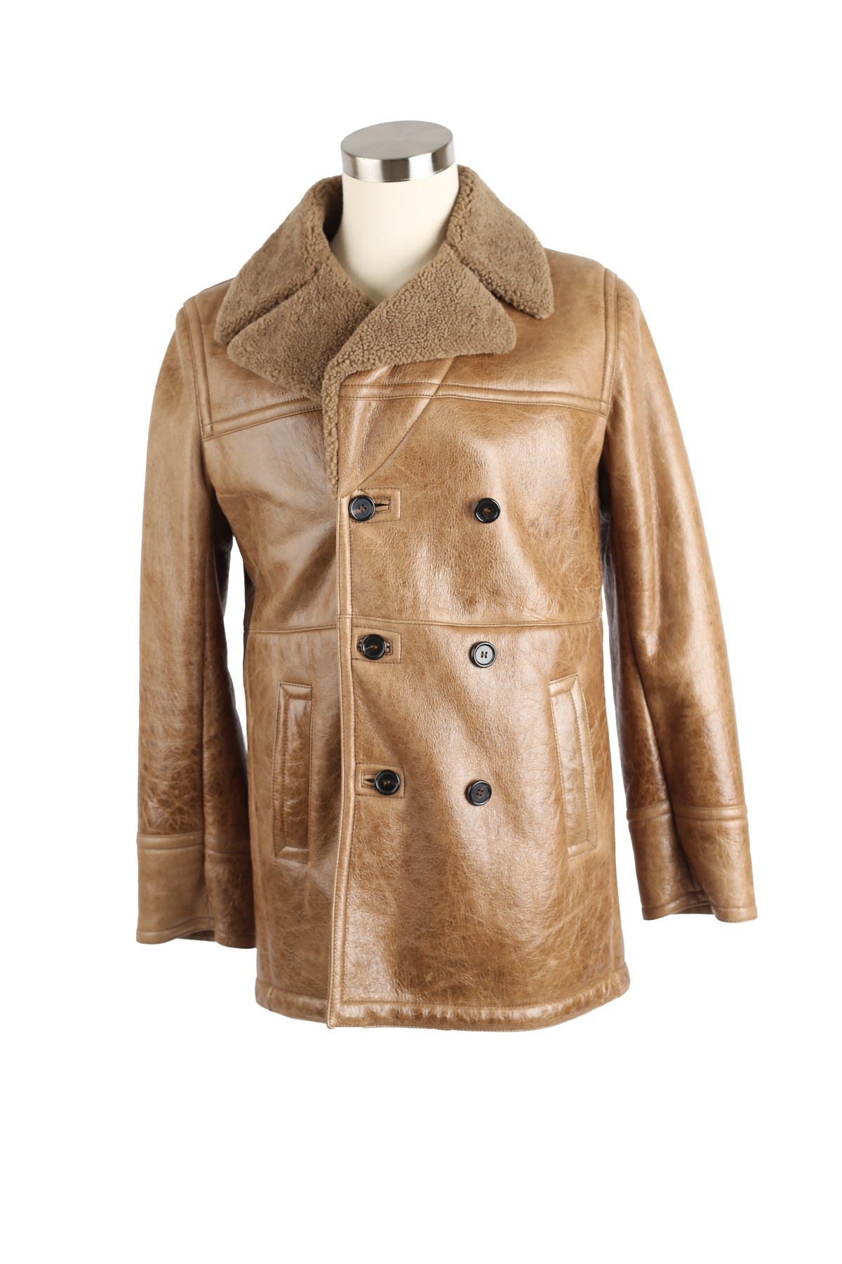 Leather Shearling Lined Coat