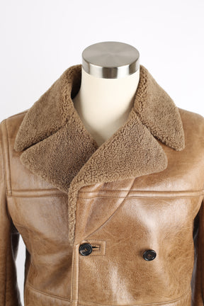 Leather Shearling Lined Coat