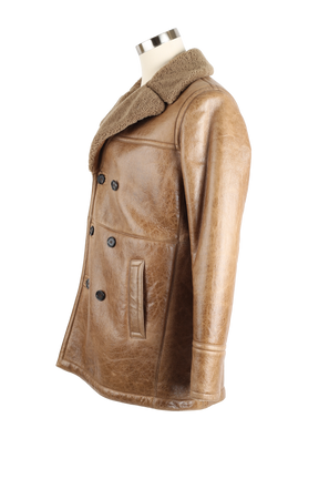 Leather Shearling Lined Coat