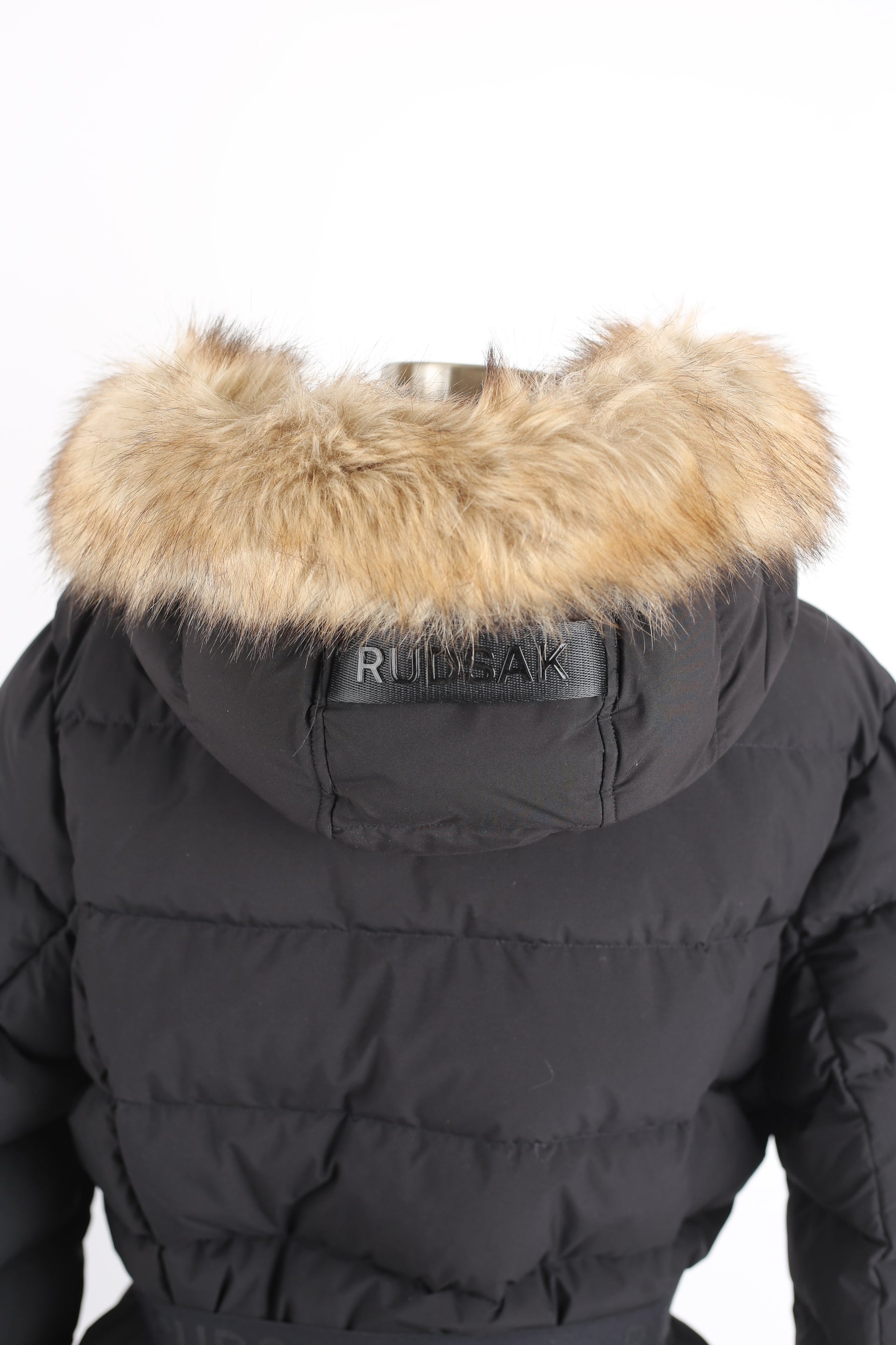 Elsie M Long Down Belted Parka W/ Fur Hood