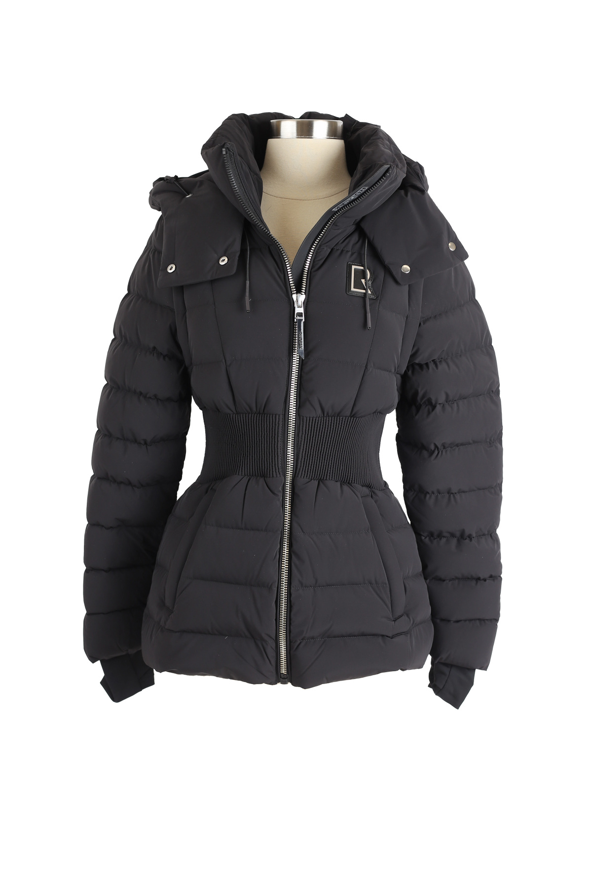 Juliette Synched Waist Down Puffer Jacket W/ Removable Sleeves