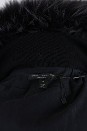 Cashmere Blend Belted Parka W/ Fur Hood