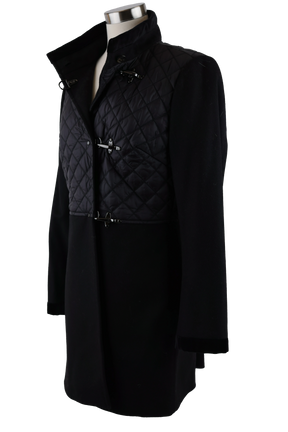 Wool/Poly Quilted Dress Coat