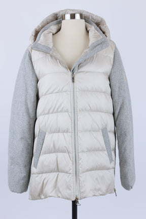 Mixed Media Puffer Jacket