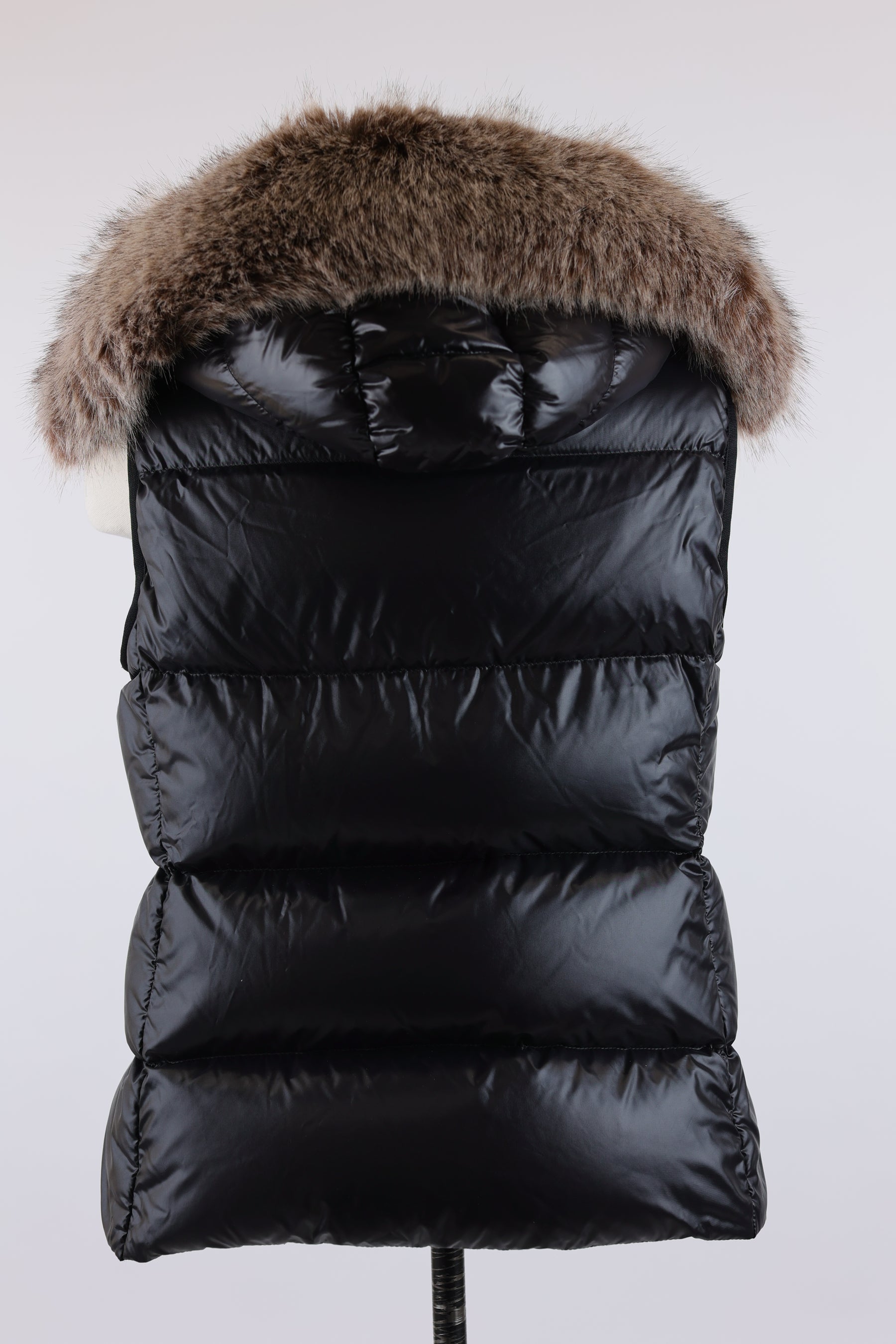 Balabio Hooded Down Vest W/ Fur Trim