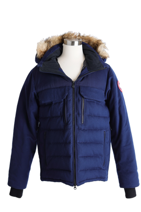 Loro Piana Wool Down Puffer Jacket W/ Fur Hood