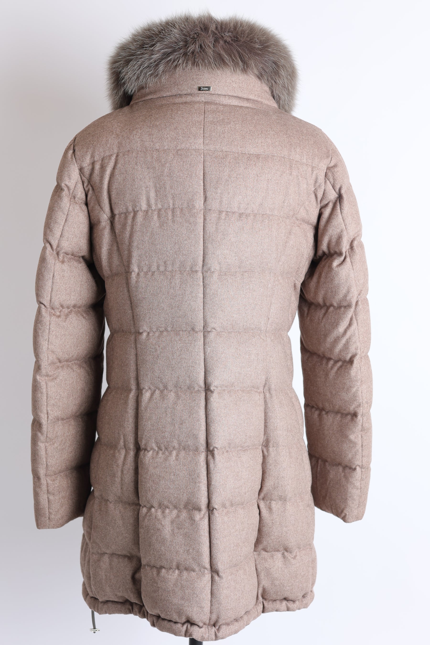 Silk-Cashmere Down Parka W/ Fur Trim