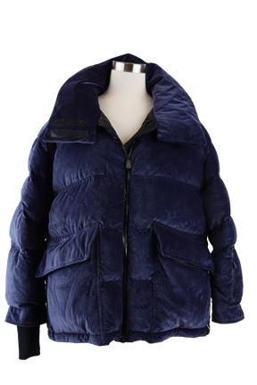 Atena Velour Down Puffer Jacket