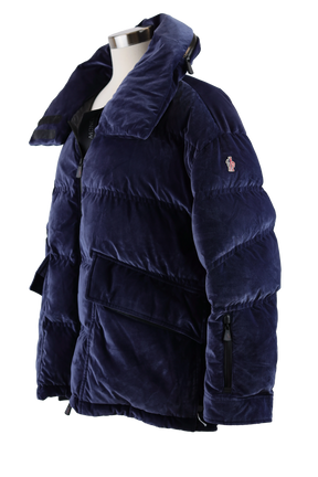 Atena Velour Down Puffer Jacket