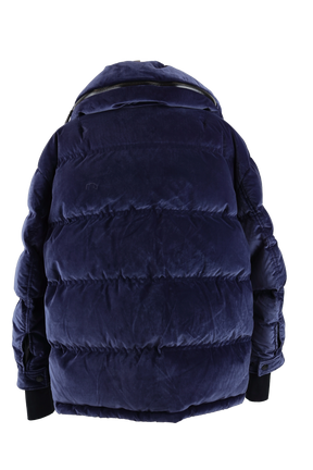 Atena Velour Down Puffer Jacket