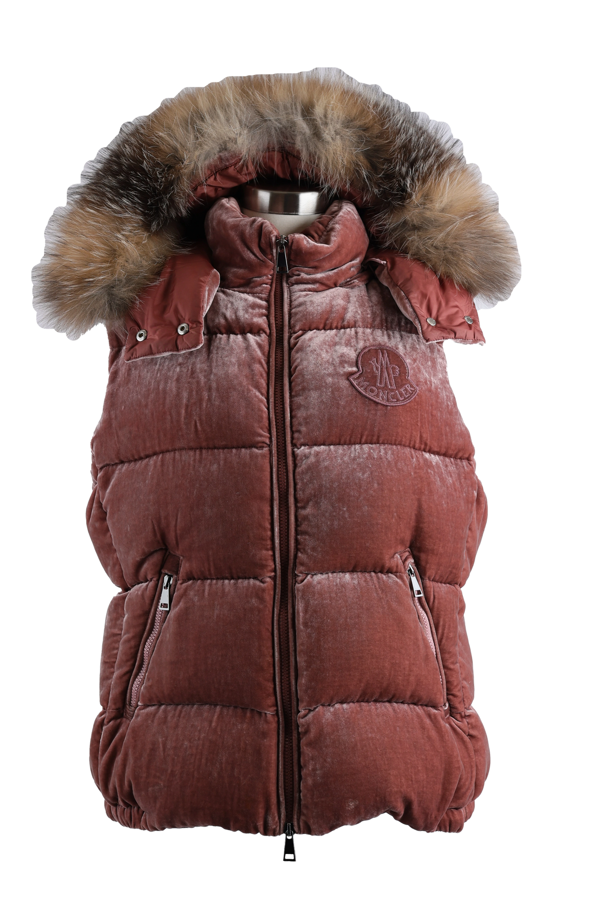 Gallinule Velvet Down Vest W/ Fur Trm