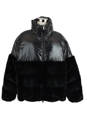 Logodec Faux Fur/ Poly Down Jacket