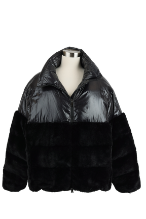 Logodec Faux Fur/ Poly Down Jacket