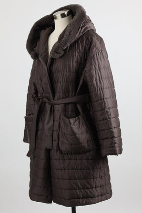 Reversible Silk/Cashmere Belted Coat