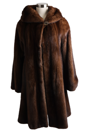 Kopenhagen Mink Hooded Coat