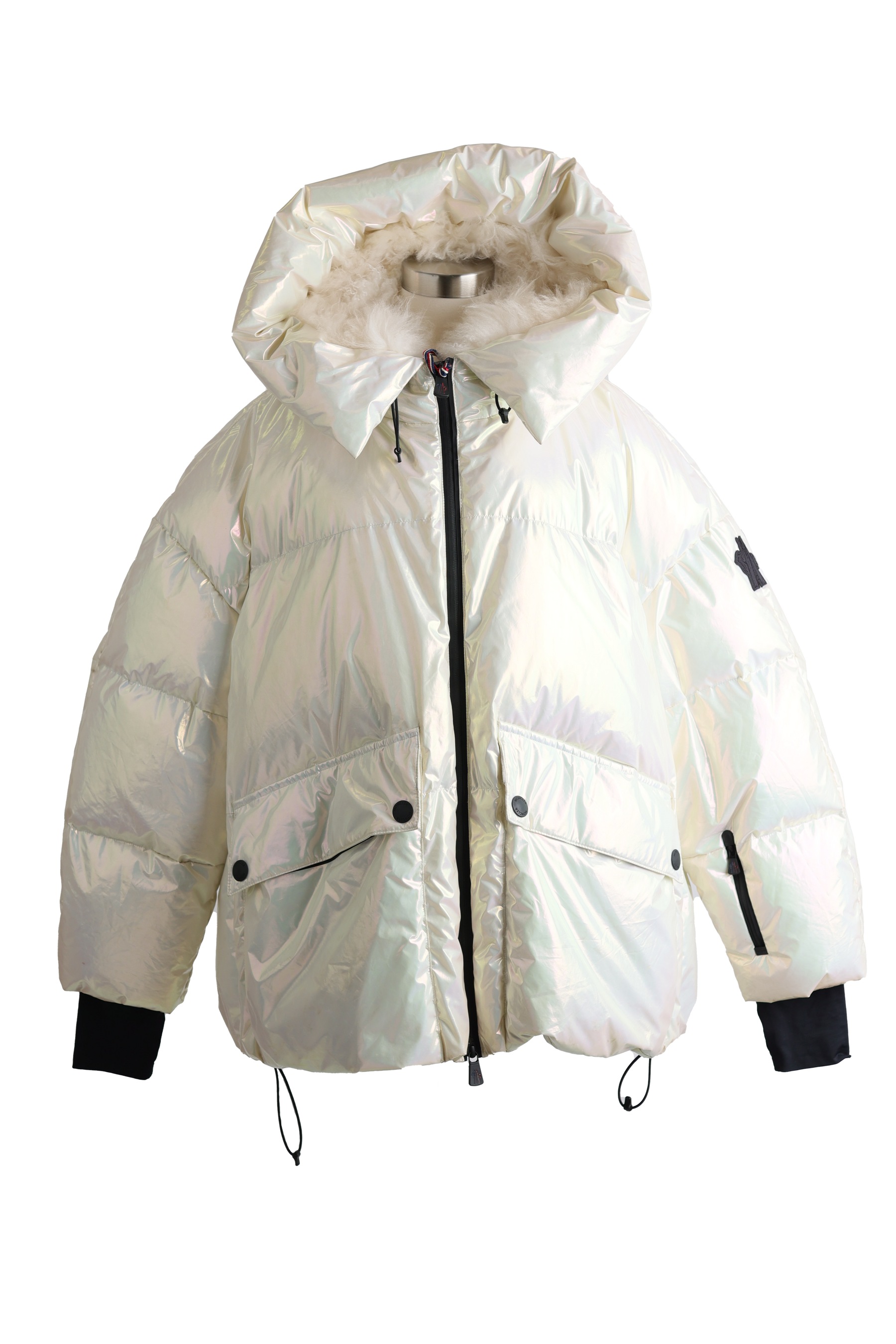 Tillier Iridescent Down Puffer Jacket W/ Fur Trim - Ski Ready