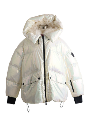 Tillier Iridescent Down Puffer Jacket W/ Fur Trim - Ski Ready