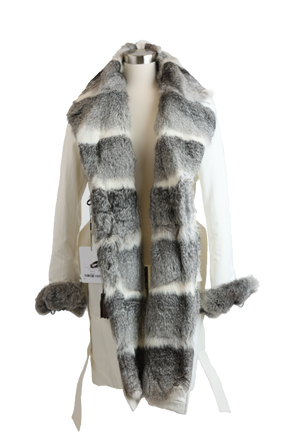 Fur Trimmed Trench Coat