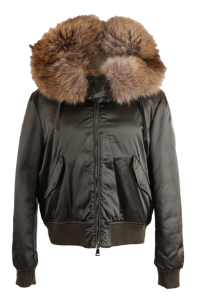 Eulimene Down Bomber Jacket w/ Real Fur Hood