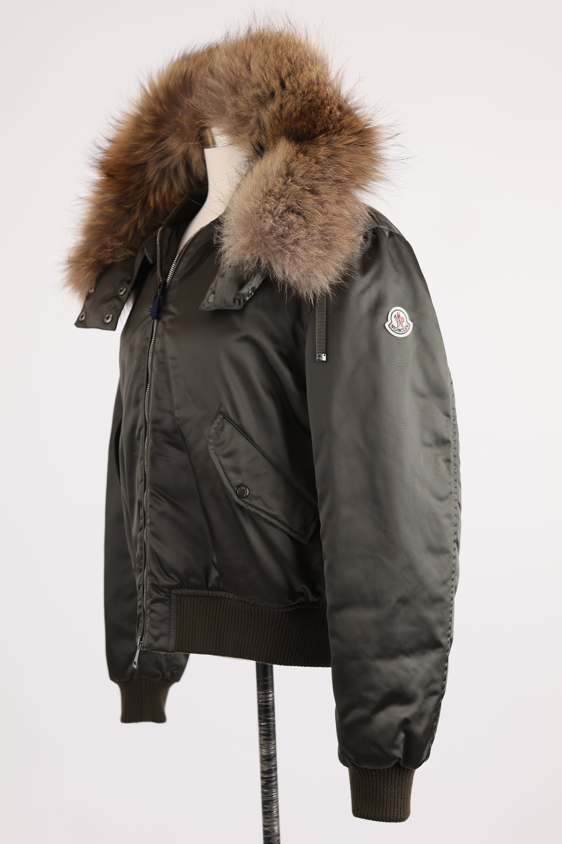 Eulimene Down Bomber Jacket w/ Real Fur Hood